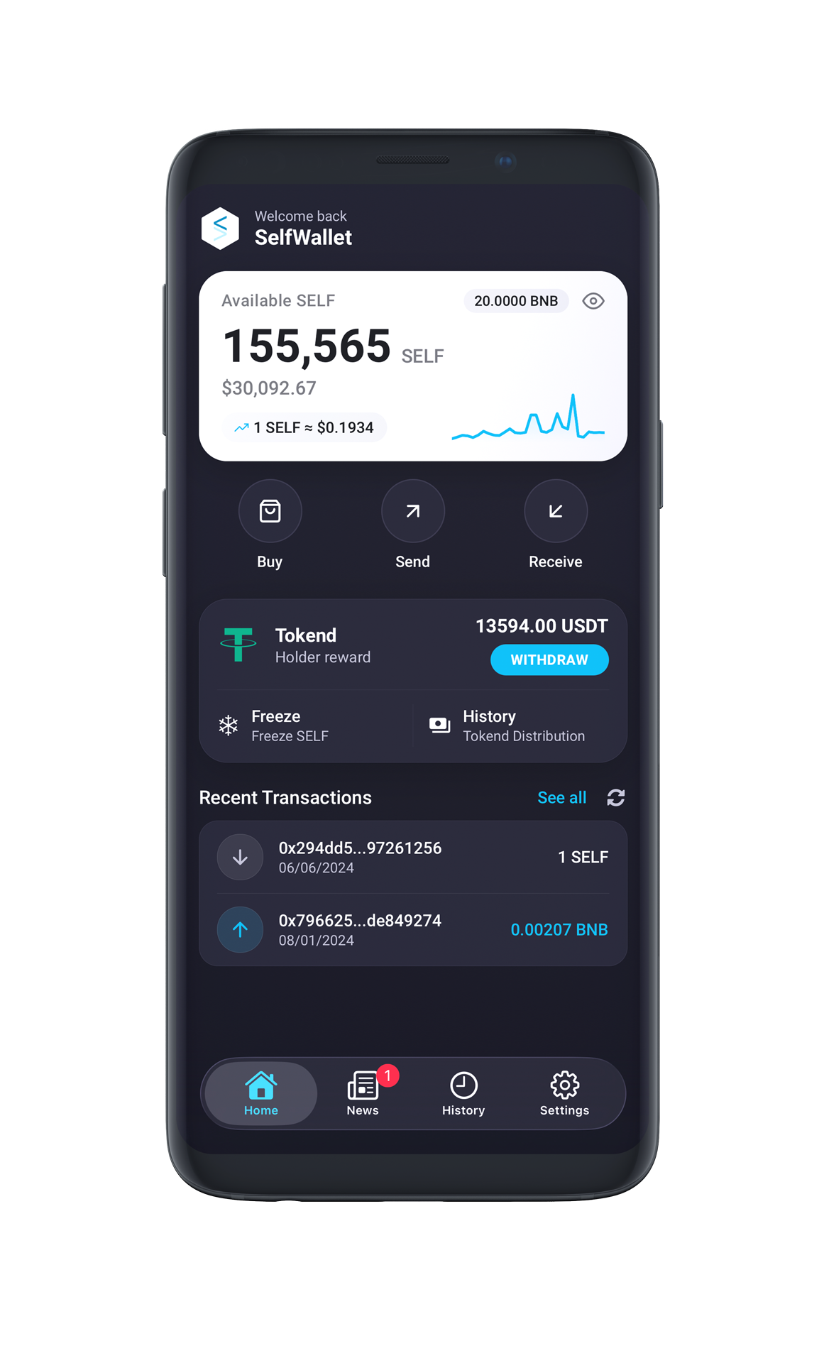 SelfWallet - Self-custody crypto, made effortless.